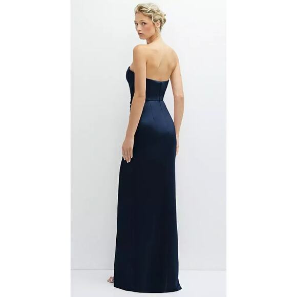 After Six Strapless Topstitched Corset Satin Maxi Dress Size 14R New with Tags - Picture 3 of 8